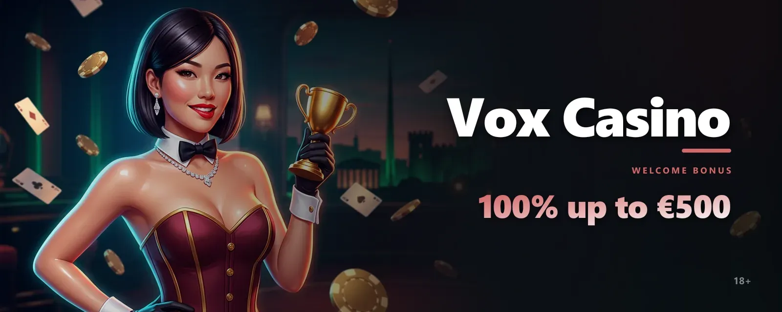 Vox Casino gaming lobby with real money games